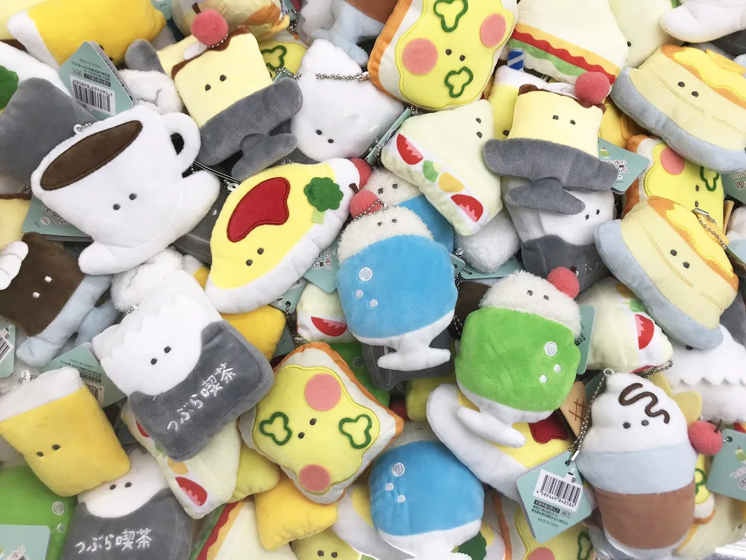 Фото Yell World фаршированные 5,8 см маленькие круглые глаза Cafe Petit Mascot BC kawaii газированная кофе в зернах сэндвич торт плюшевая модель кулон №2