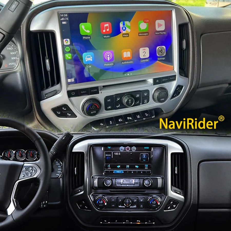 

Автомагнитола для Chevy Silverado 1500 2018, Chevrolet GMC Sierra 2014-2020, Android, видеоплеер, мультимедиа, GPS, экран 13,3 дюйма, 128 ГБ