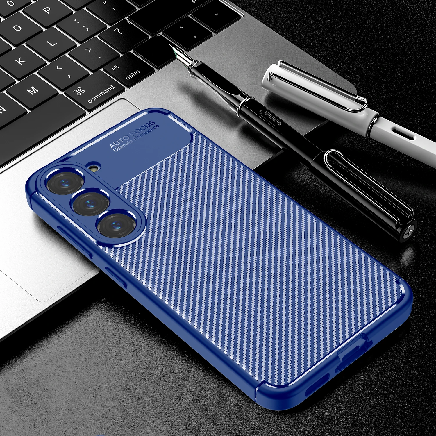 For Samsung Galaxy S23 Plus Case Samsung Galaxy S23 Plus Cover Soft Luxury Business Carbon Fiber Case For Samsung S23 Plus