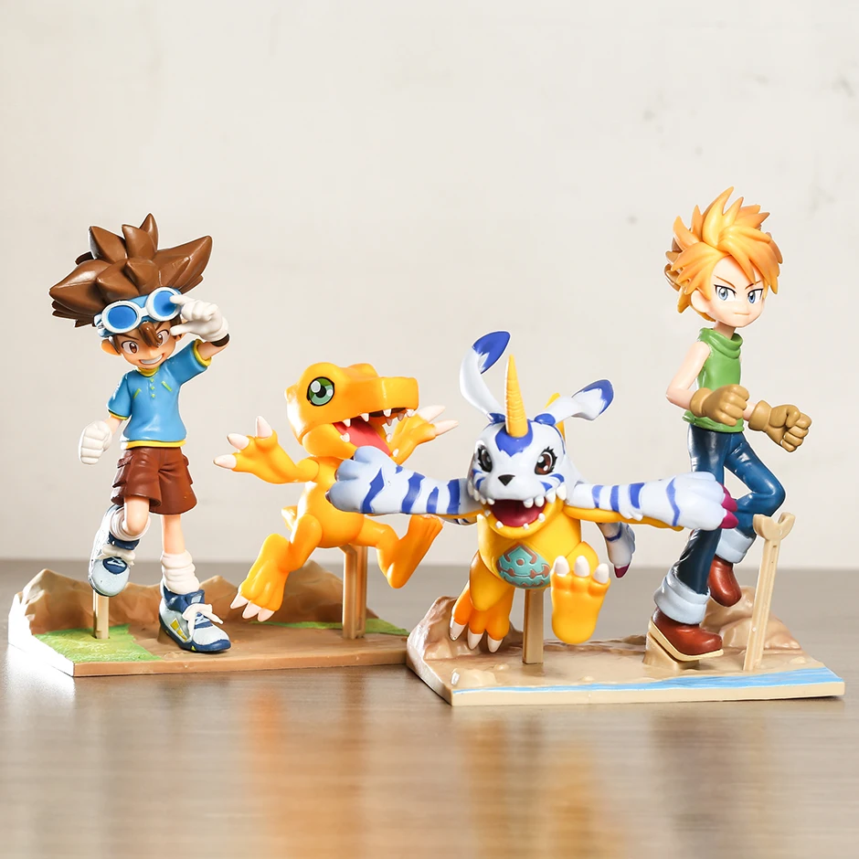

15-18 см Yagami Taichi & Agumon/ишида Ямато & Gabumon Digimon Приключения, ПВХ декоративные фигурки, хороший подарок, коллекционные игрушки
