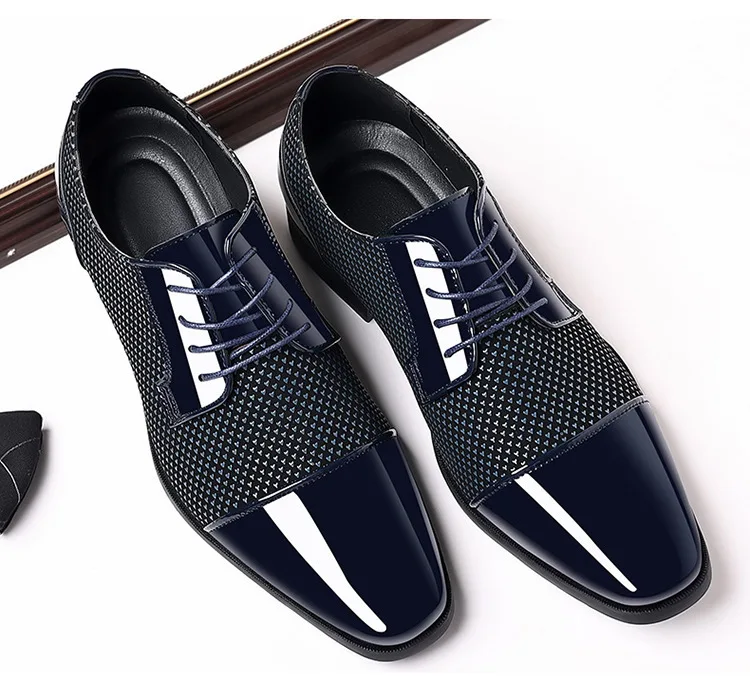 Patent Leather Men's Dress Shoes Slip on Mens Casual Oxford Shoe Brand Moccasin Glitter Male Footwear Pointed Toe Shoes for Men 4 Patent Leather Men's Dress Shoes Slip on Mens Casual Oxford Shoe Brand Moccasin Glitter Male Footwear Pointed Toe Shoes for Men 4