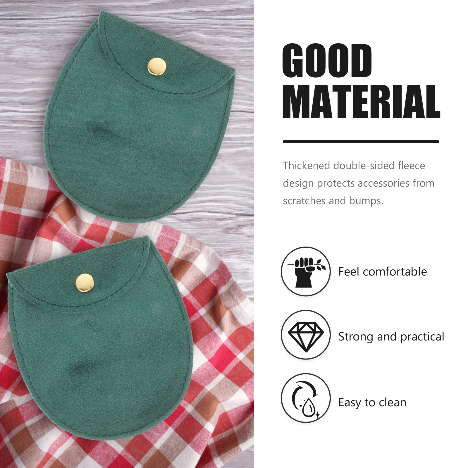 Сумка для карманных часов сумка хранения ювелирных изделий 2 шт. (зеленая -