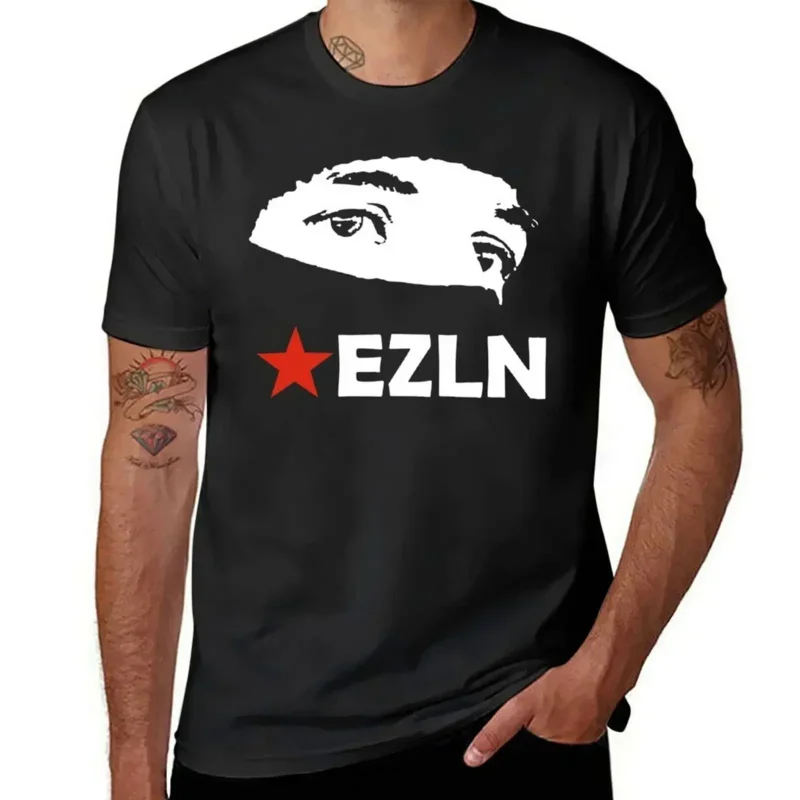 Футболка EZLN простые мужские футболки funnys