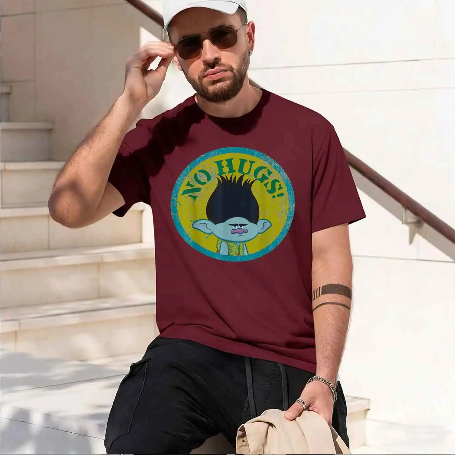 Эмс Троллс Нет С! Футболка Bran T-Shirt, летняя, с коротким рукавом, дышащая, отводящая влагу, универсальная модная футболка для повседневного сезона, унисекс. (art.: 3920dd18c6c79) - 3920dd18c6c79