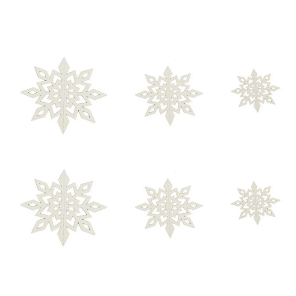 

6pcs Christmas 3D Hanging Snowflake Colorful Glitter Xmas Hanging Pendant For Christmas Tree Home Party Wedding Ceiling Decor