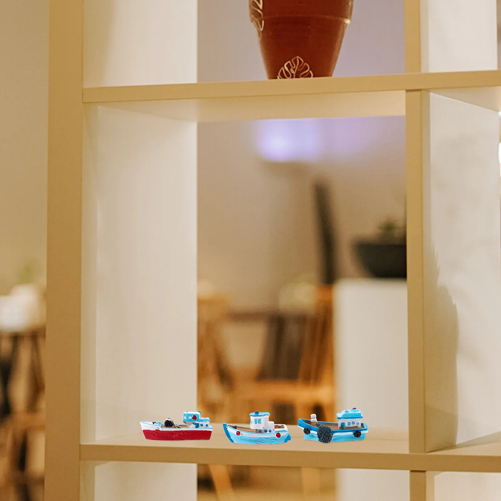 4 шт. украшения для рыбацкой лодки миниатюрный пляжный кукольный домик декор из