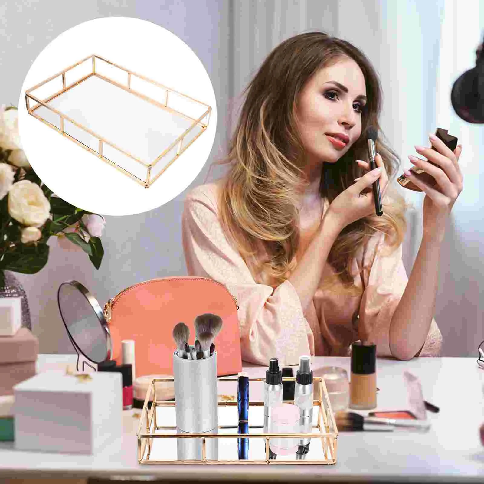 

1pc Vintage Jewelry Lipstick Storage Holder Exquisite Cosmetic Storage Box