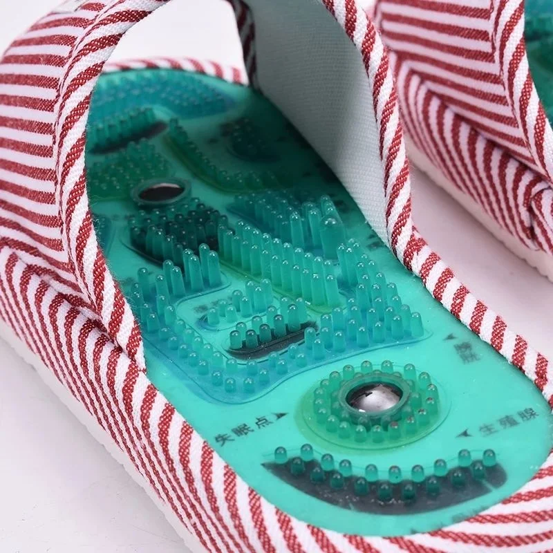 

Acupuncture Foot Massage Shiatsu Slippers Health Shoe Shiatsu Magnetic Sandals Acupuncture Healthy Feet For Women Men
