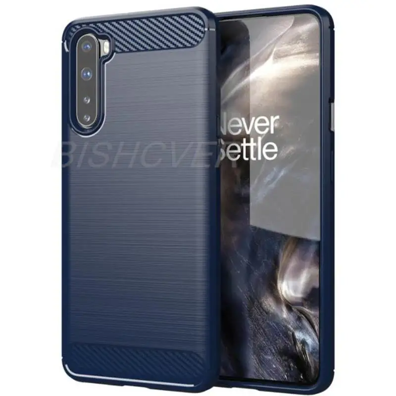 for oneplus nord 1nord brushed carbon fiber soft silicone phone case for oneplus nord magnetic ring stand cover free global shipping