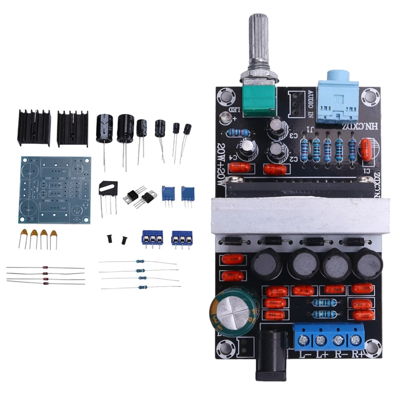 

ABGZ-1 Set LM317 Positive And Negative Dual Power Adjustable Power Supply Board & 1 Pcs 20Wx2 TA2020 Digital Amplifier Board