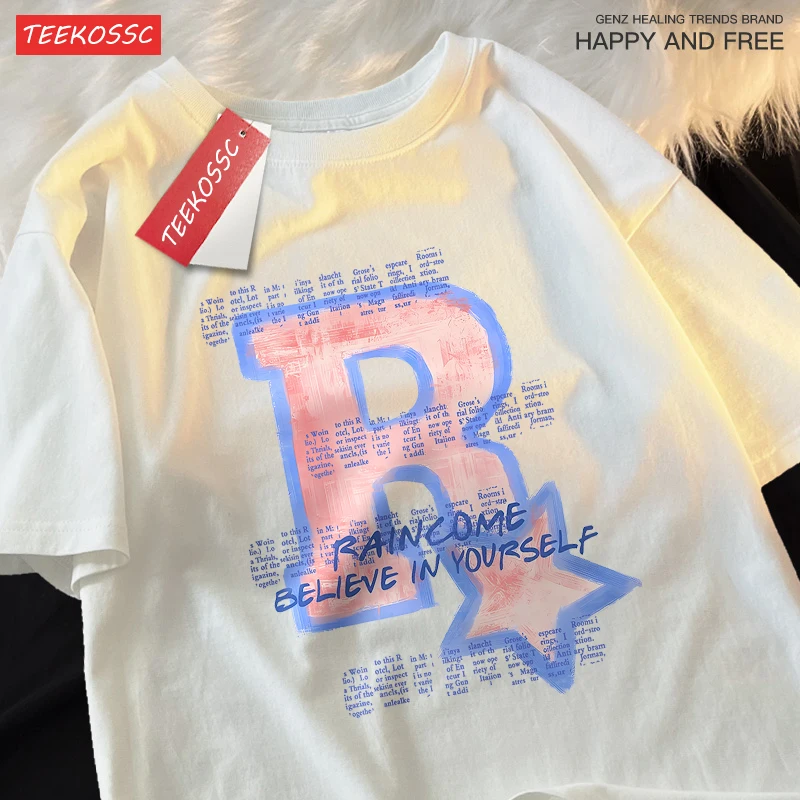 Футболка Мужская/Женская хлопковая с круглым вырезом и коротким рукавом