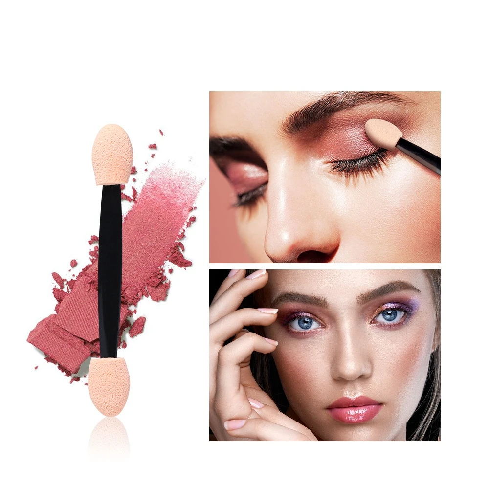 

25 double end sponge eye shadow brush sticks eye makeup tool five colors optional