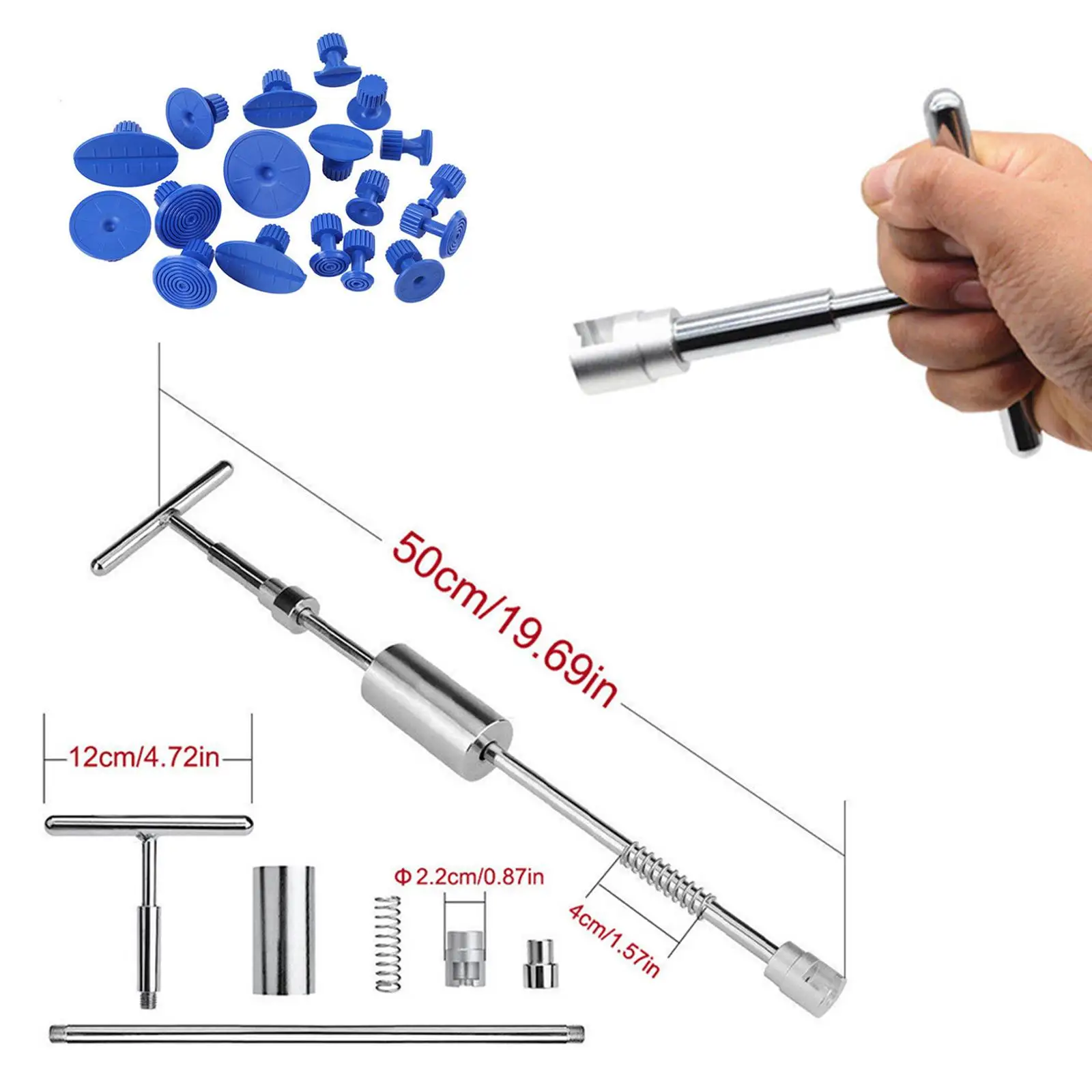 

18 Pieces dents repair Kit T Shaped Puller Bar for Automobile Motorcycle