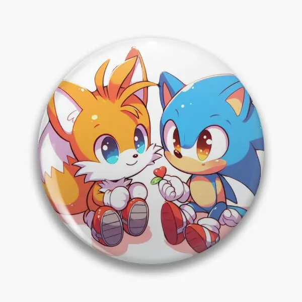Детская Мягкая булавка для пуговиц Sonic And Tails декоративная брошь шляпы ювелирное