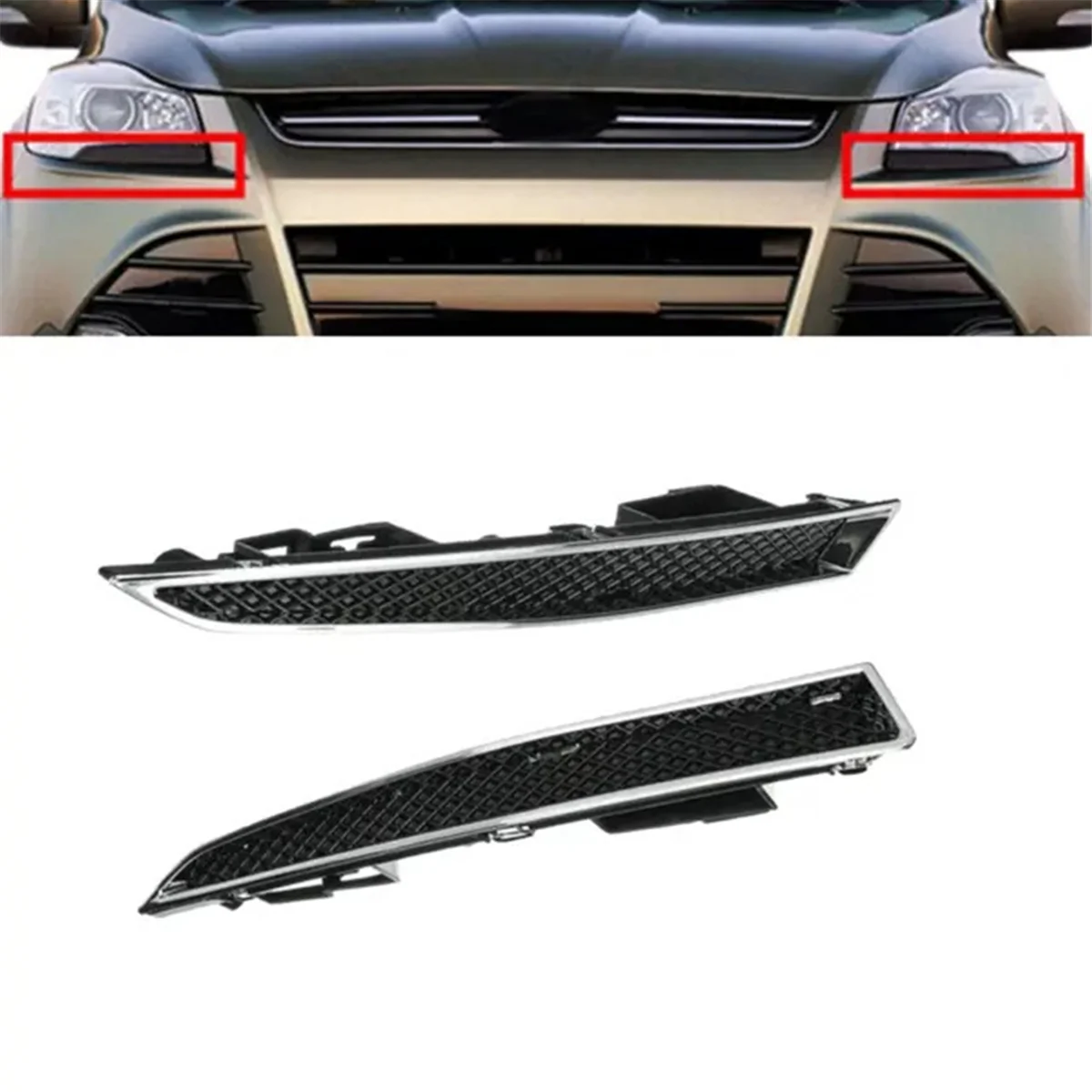 Накладка на автомобильную фару нижняя накладка DV45-8228-AA DV45-8229-AA для Ford Escape