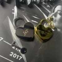 personalized engraved love heart padlock travel bridge padlock with key custom wedding locks engraved valentines day gifts