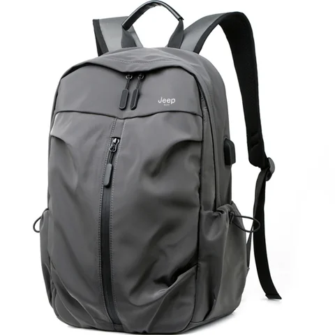 Мужской и женский рюкзак для ноутбука JEEP BULUO, Черный Повседневный вместительный рюкзак для путешествий, школьный портфель, все сезоны, 15,6