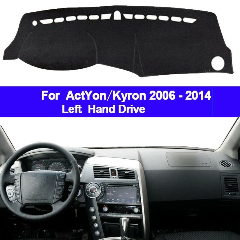 

Черный автомобильный коврик, приборная панель, крышка приборной панели, крышка приборной панели для Ssangyong Kyron 2005 - 2015 для Actyon 2005 - 2010