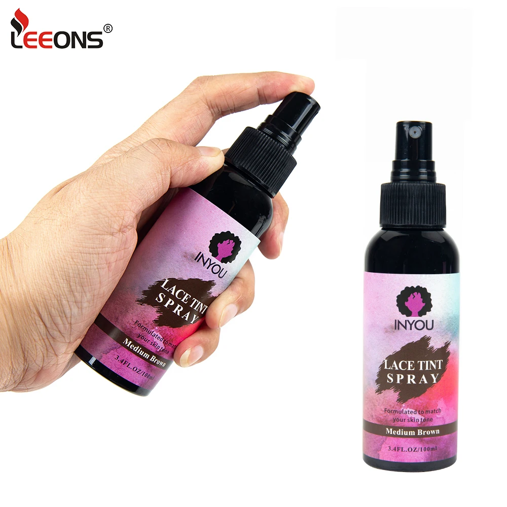 

100Ml Dark Brown Melting Spray For Lace Wigs Quick Drying Spray Long Lasting Invisible Lace Melting Mousse Spray Lace Wig Glue