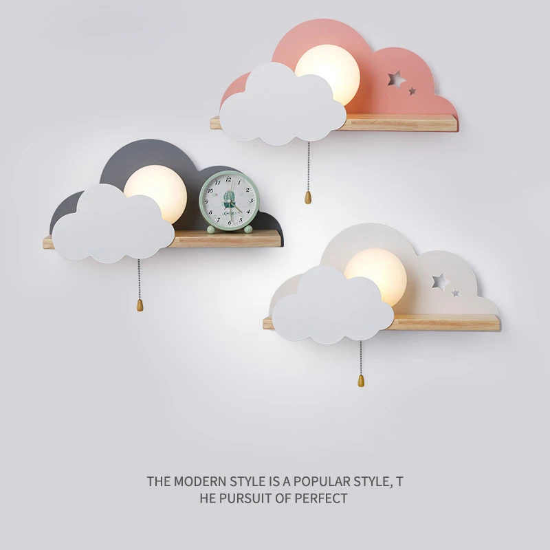 

Homhi Macaron Children's Cloud Wall Lamp Baby Bedside Led Light For Bedroom Reading Decorative Lamps For The Living Room HWL-235