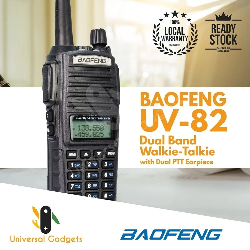 

Real 8W Portable Radio Walkie Talkie Baofeng UV-82 Dual PTT Two-way Radio Vhf Uhf Amateur Radio Receiver UV82 Two Way Transmiter