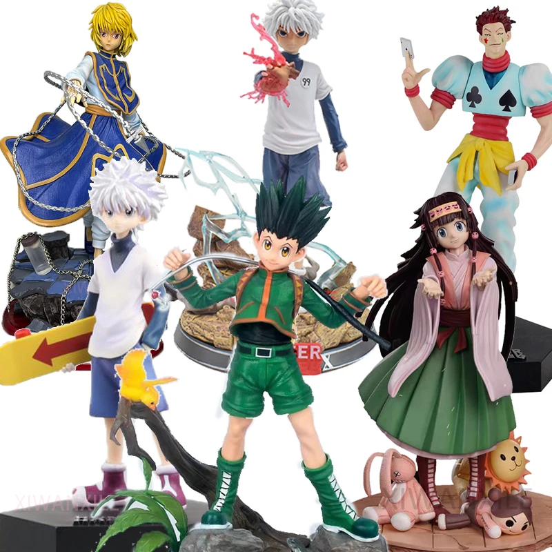 

Anime Hunter x Hunter Figure Killua Alluka Zoldyck Action Figures Gon Freecss Kurapika Figurine Collection Model Doll Toys