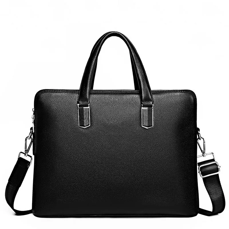

Портфель мужской кожаный на молнии, сумочка кросс-боди из натуральной кожи, мессенджер для ноутбука, дорожный саквояж в деловом стиле