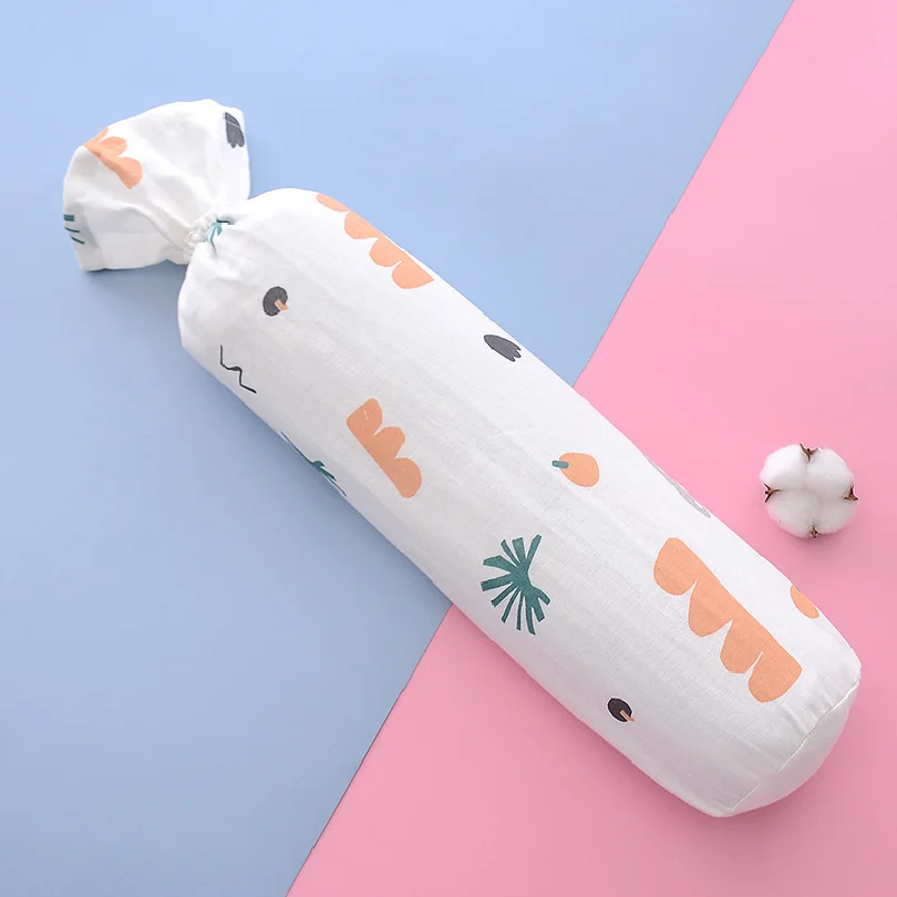 Фото Подушка для новорожденных Print Candy, гречневая подушка, цилиндрическая подушка с милым мультяшным дизайном для младенцев, подушка для сна на боку. №1