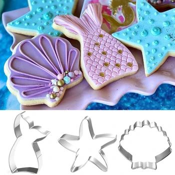 Ocean Seahorse Starfish Cookie Cutter Mold Under The Sea 1