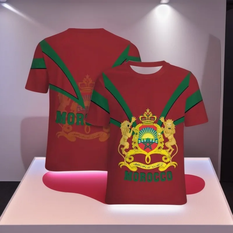 Футболки Марокко с эмблемой марокканского флага и 3D принтом для мужчин женщин