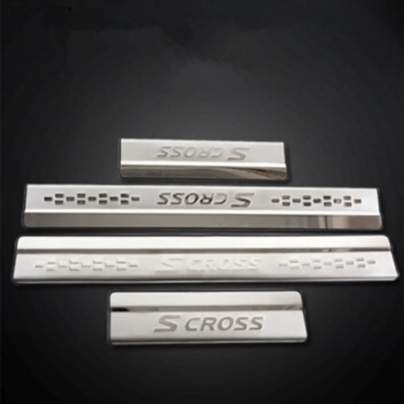 

car styling sticker for suzuki sx4 scross s-cross s cross 2017 2018 accessories door sill scuff plate protector guard 2014-2018
