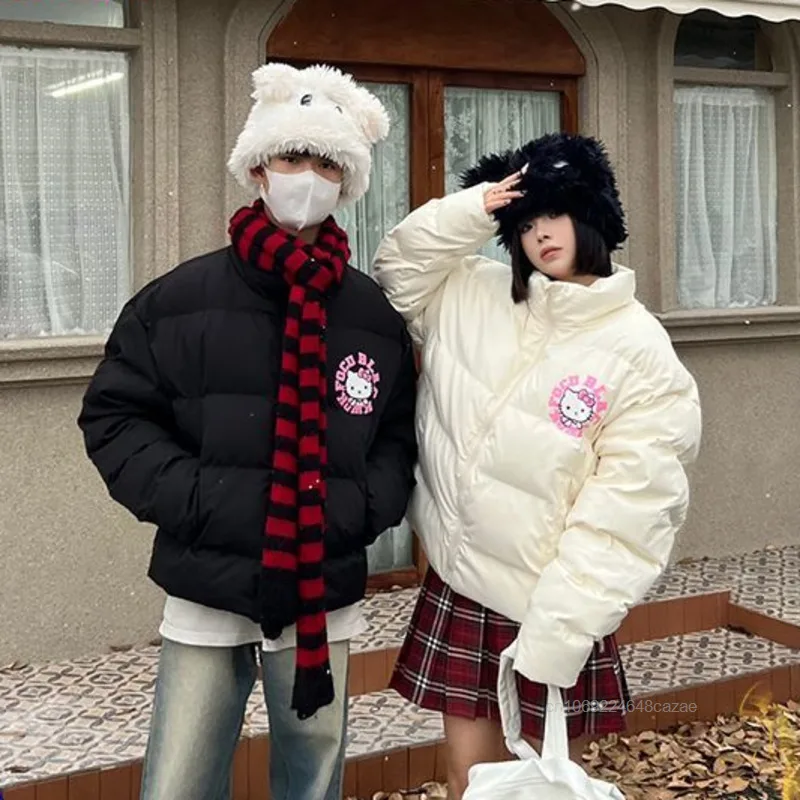 Sanrio Hello Kitty модная куртка с принтом в американском стиле зимняя новая толстая