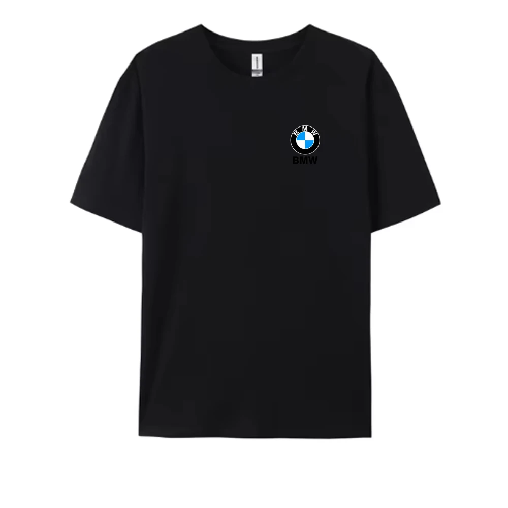 Мужская и женская быстросохнущая спортивная футболка BMW однотонная повседневная