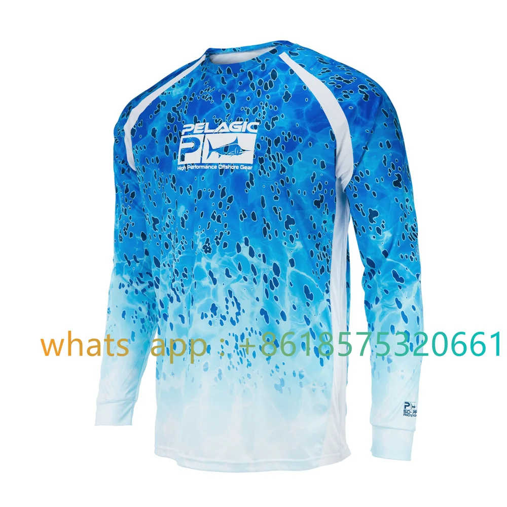 Pelagic Gear Fishing Shirt Long Sleeve Sunblock Shirt Fishing Shirt For Men Long Sleeve Sun Protection Uv Upf 50+ T-shirts 2023