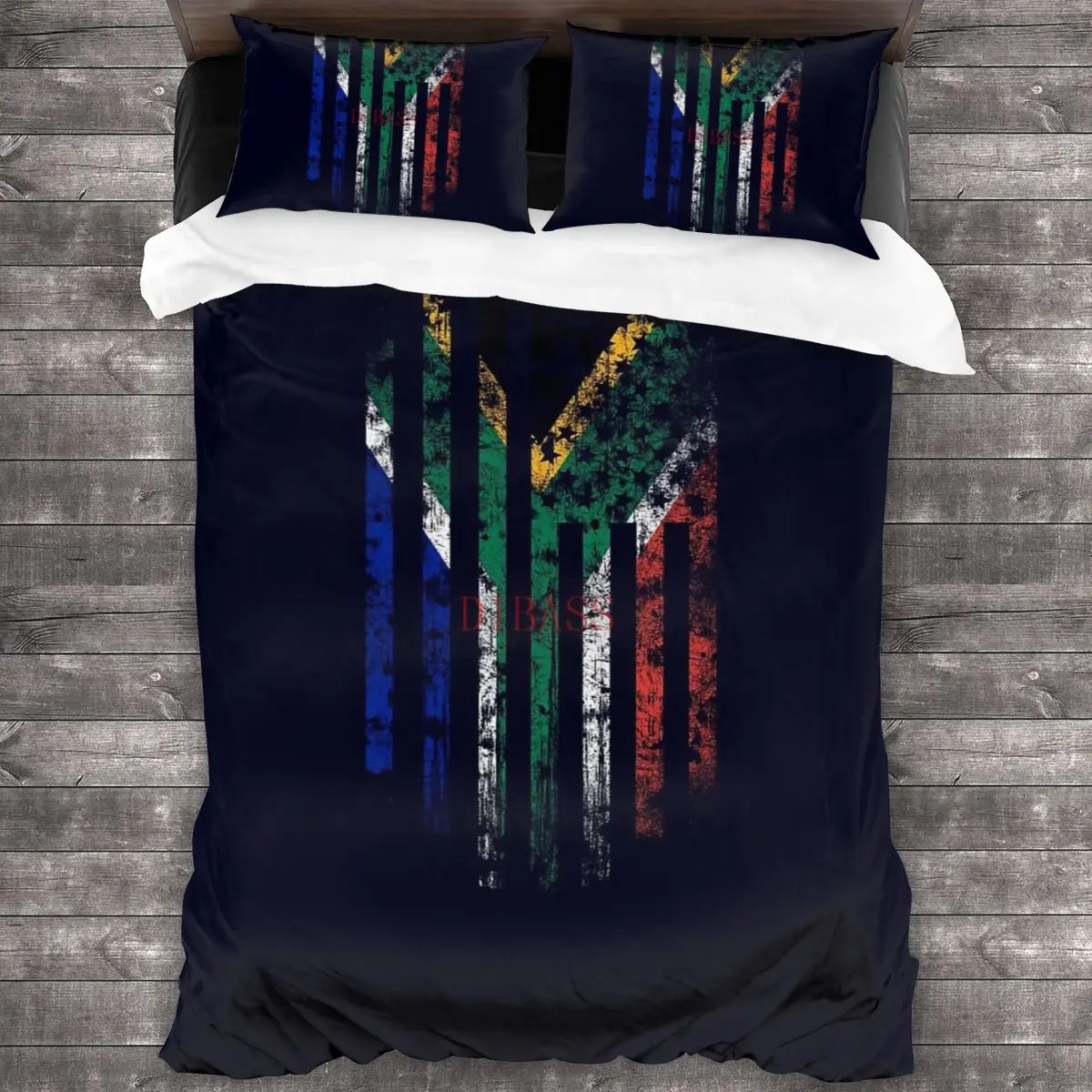 

South Africa And America Flag Combo Soft Microfiber Comforter Set with 2 Pillowcase Quilt Cover With Zipper Closure