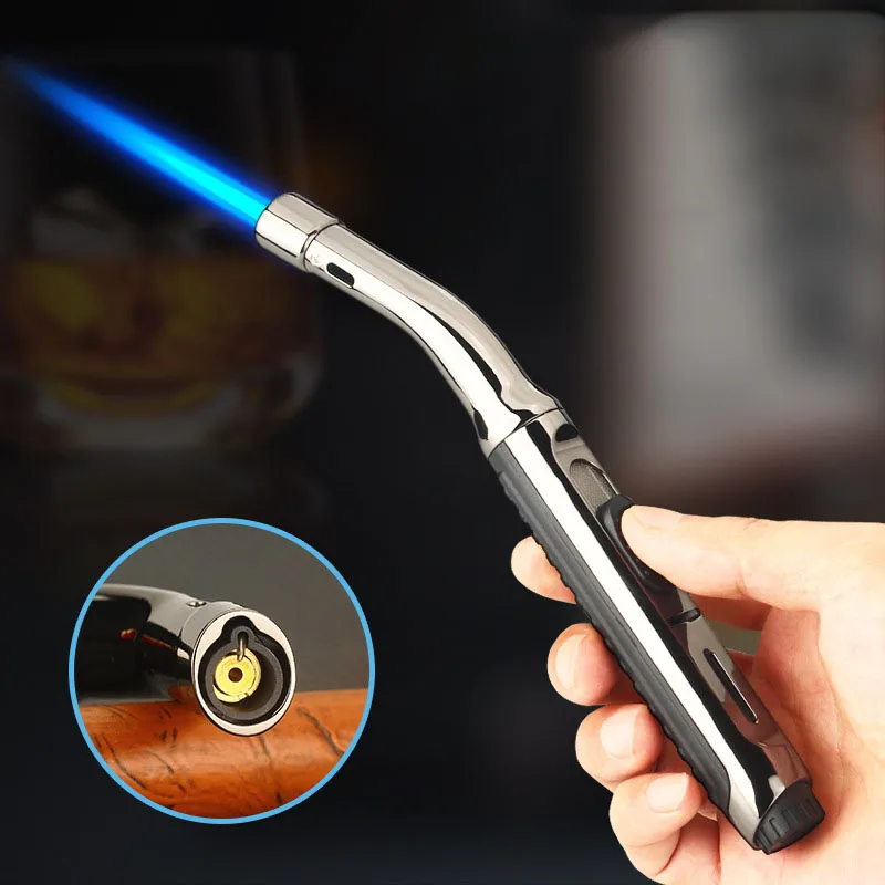 

Long Torch Turbo Spray Gun Barbecue Kitchen Gas Metal Camping Outdoor Fire Welding Window Visible Lighter Gadgets for Men