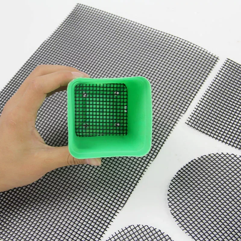 

set of flowerpot hole mesh mats Bonsai basin bottom grid mat Multi-function Breathable gasket Gardening accessories
