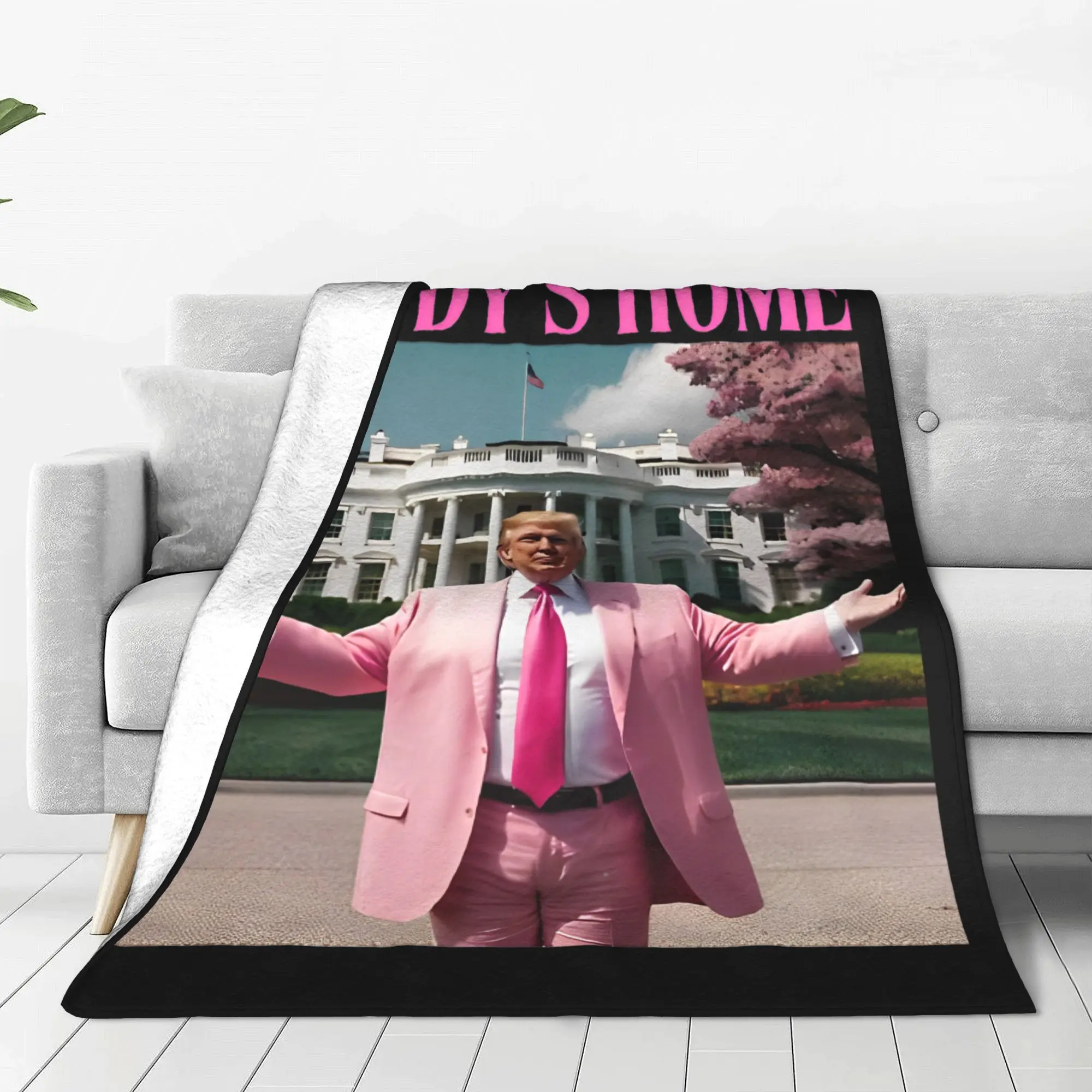 Дональд Трамп Daddy's Home 2024 одеяло MAGA фланелевое мягкое для путешествий в самолете