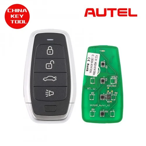 Фото 1 шт. Autel IKEYAT004CL AT004CL универсальный смарт-дистанционный ключ 4 кнопки AUTEL SMART KEY для смарт-ключа Autel для KM100 IM508 IM608 №2