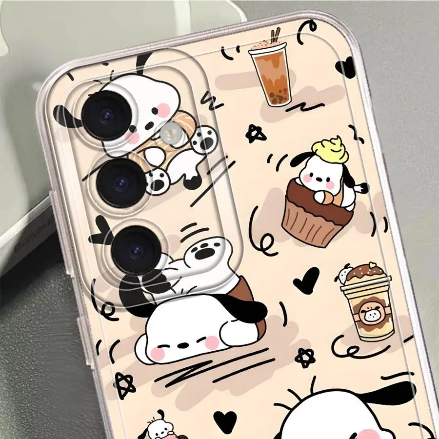 Фото Чехол для телефона Sanrio Pompompurin Pochacco для Samsung Galaxy A12 A35 A15 A51 A22 A06 A35 A72 A71 A72 A54 A50 A56 A73 №5