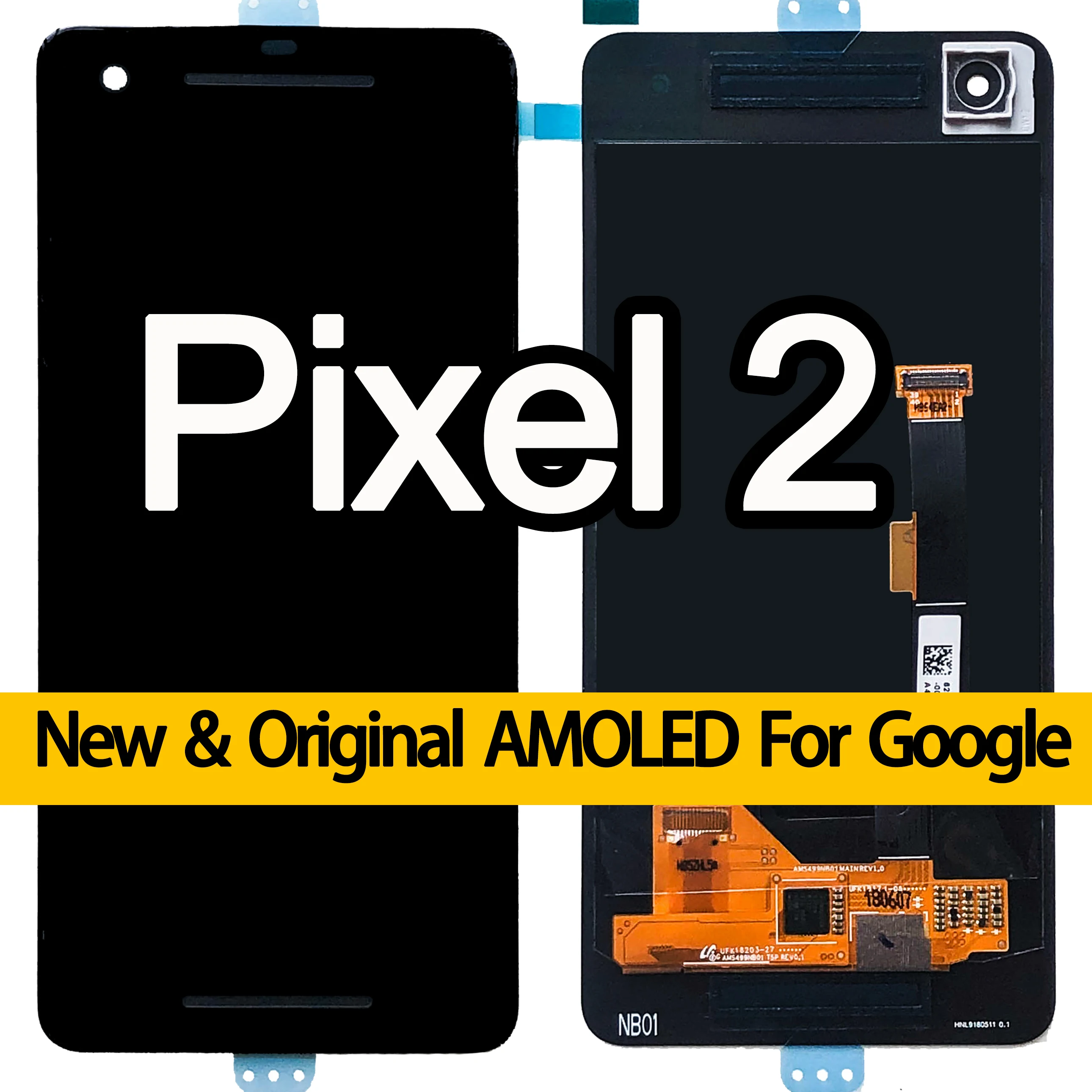 AAA Original Tested Amoled For 5.0" HTC Google Pixel 2 LCD Display Touch Screen Digitizer Assembly Pixel2 Screen Replacement