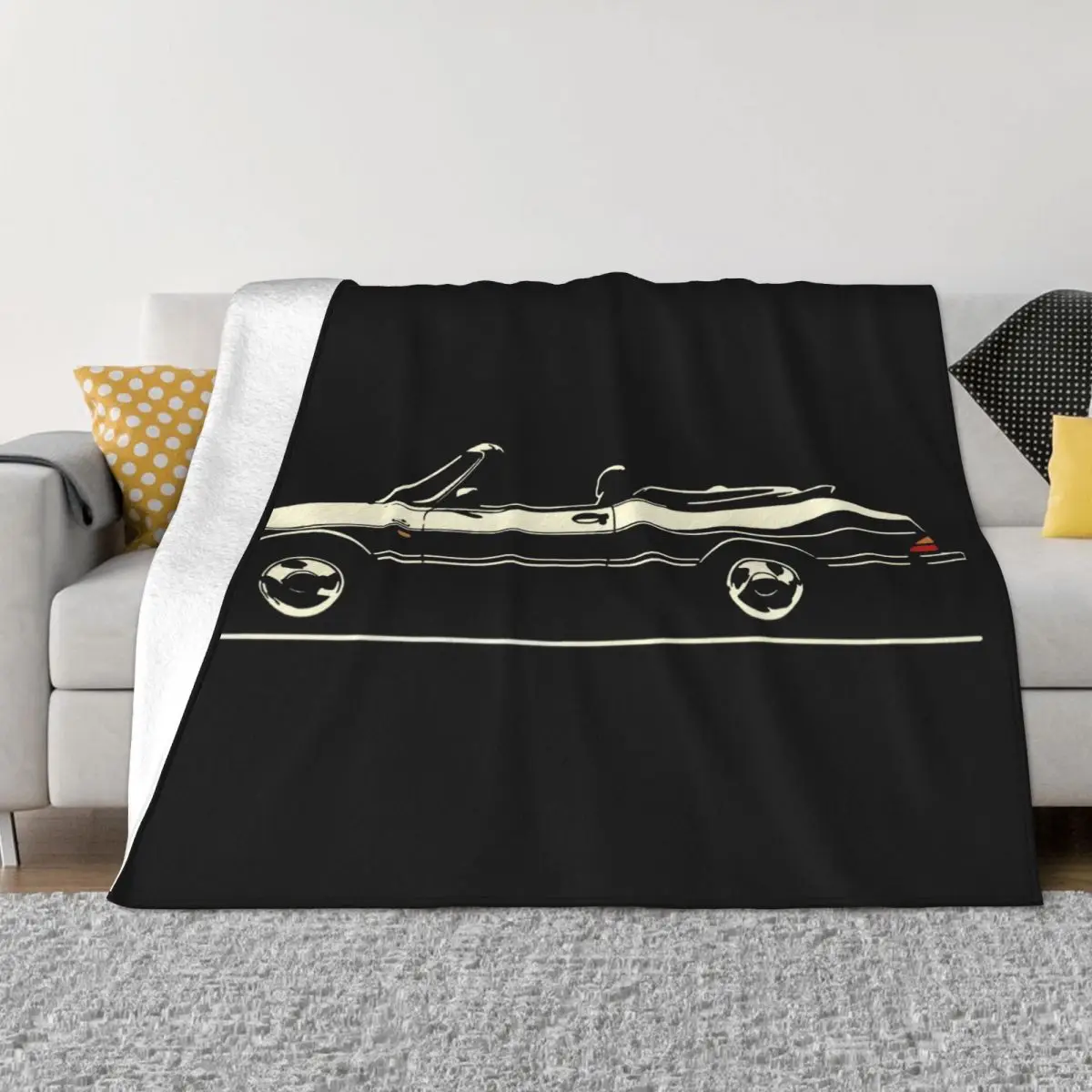 

For Saab 900 Convertible Fan Convertible Blanket Bed Cover Bed Quilt Anime Blanket Microfibers Washable Anti-pilling Non-stick