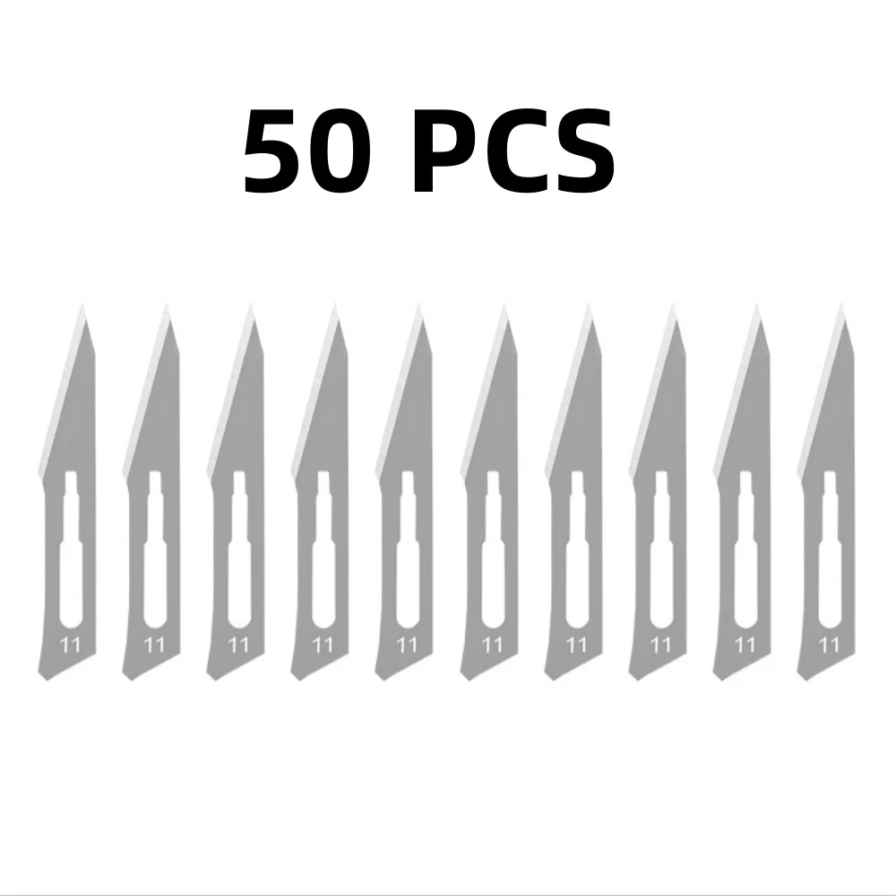 

11 # 23 # Хирургические лезвия скальпеля из углеродистой стали с ручкой, гравировальные ремесленные ножи, резак, граверная пленка, режущий инструмент «сделай сам»