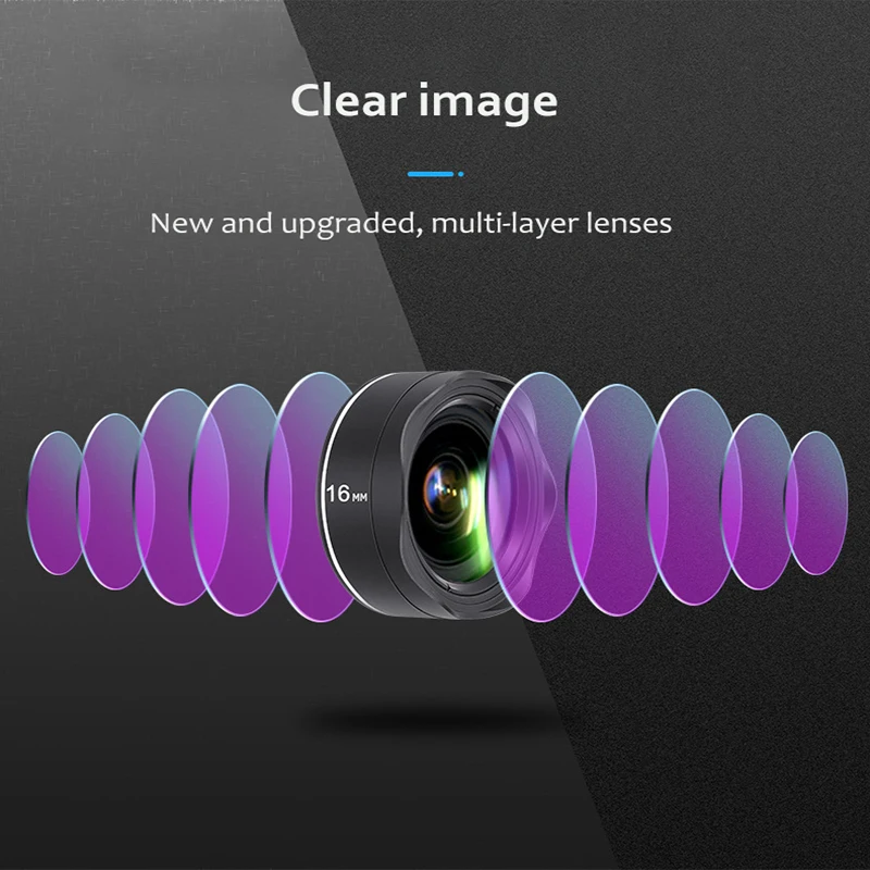 

4-in-1 Phone Lens 170° Fisheye120° Wide Angle 10X Long Distance Macro 2.5X Distortion-free Wide Angle Portrait Lenses