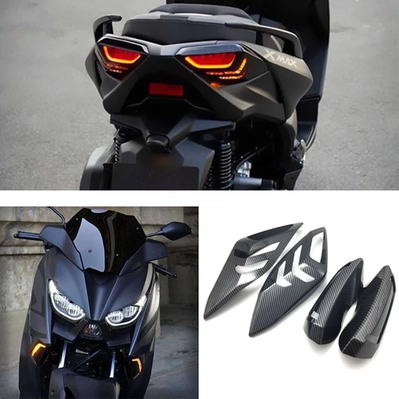 

Fit for Yamaha XMAX 250/300/400, 2018-2019, Carbon Fiber Protective Cap Front, Rear, Turn Signal, Tamp Light