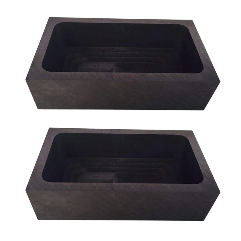 

2X Graphite Ingot Mold, Melting Casting Mould For Gold Silver Metal And Alloy Metals (160X80x40mm-9.5Kg Gold)