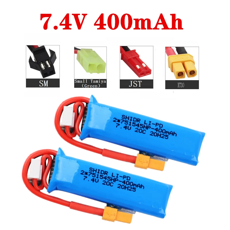 

Обновленная литий-полимерная аккумуляторная батарея большой емкости 7,4 В 400 мАч для BETAFPV Real 2 SE RC передатчик радиочастоты перезаряжаемая бат...