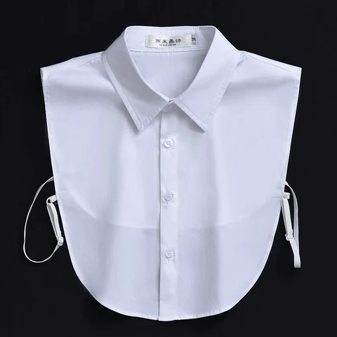 Women Cotton Fake Collar Decoration Blouse Detachable Shirt Collar Sweater False Collars Lapel Top Women Apparel Accessories