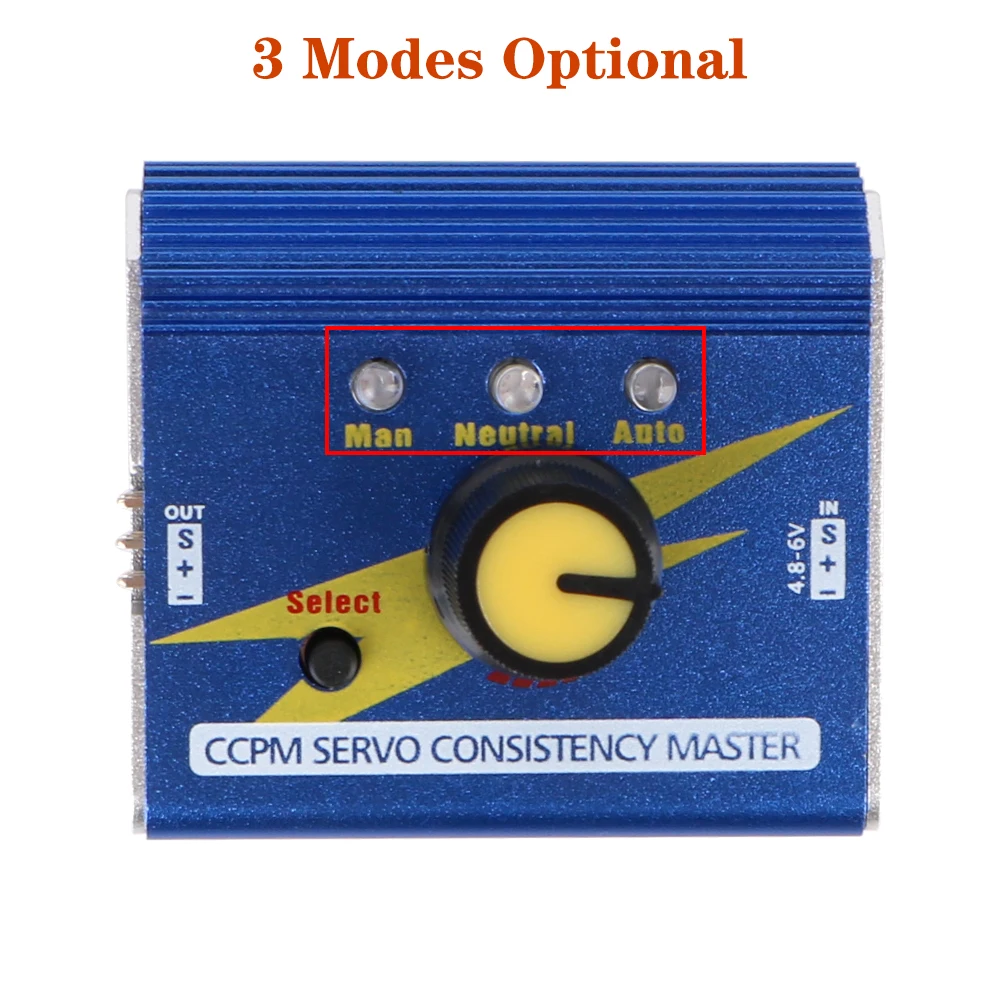 Алюминиевый сплав 4 8-6 В RC Сервотестер ESC Checker CCPM Сервопривод Consistency Master