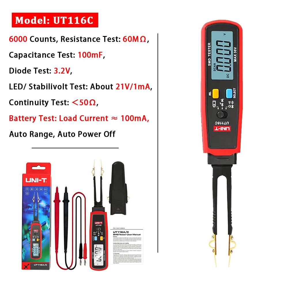 

UNI-T UT116C Умный тестер SMD